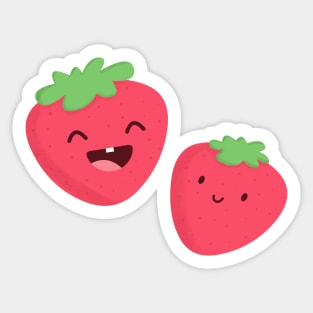 Happy Strawberries Sticker